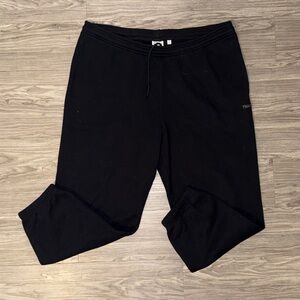 TNA Aritzia Cozy Fleece Jogger Sweatpants Boyfriend Fit Black Women’s Size XL